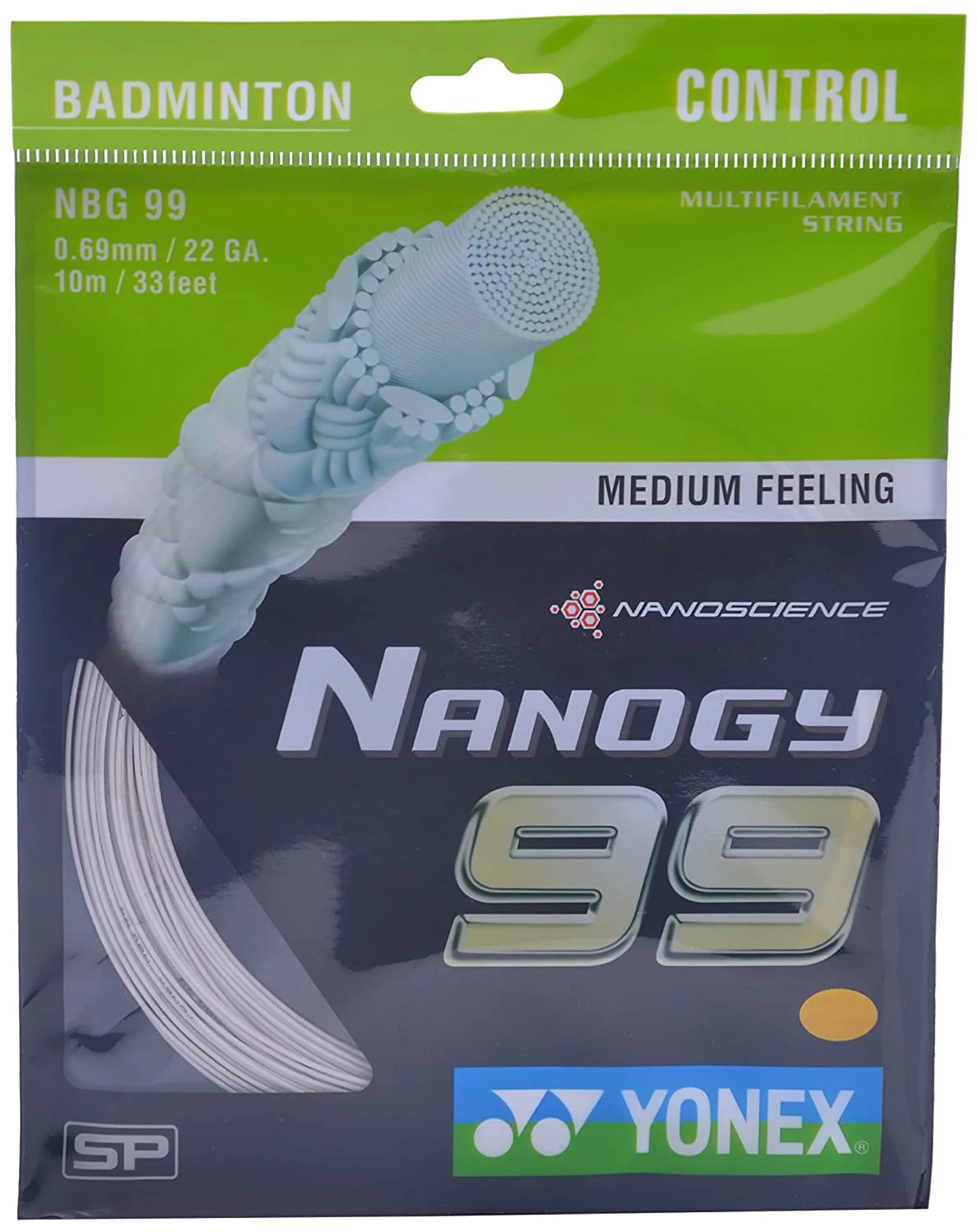 Nanogy 99 Microfiber Badminton Strings (White | 0.69mm)