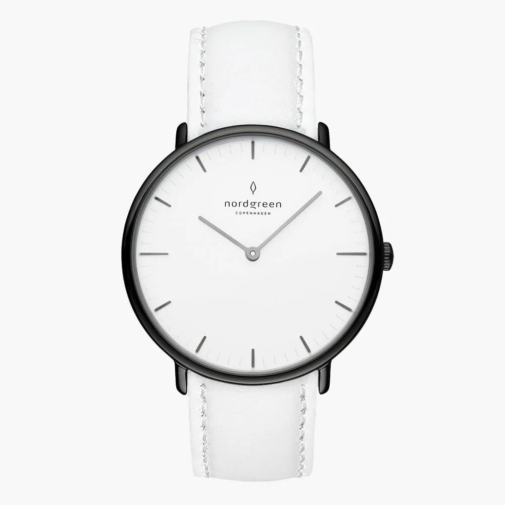 Native | White Dial - White Leather