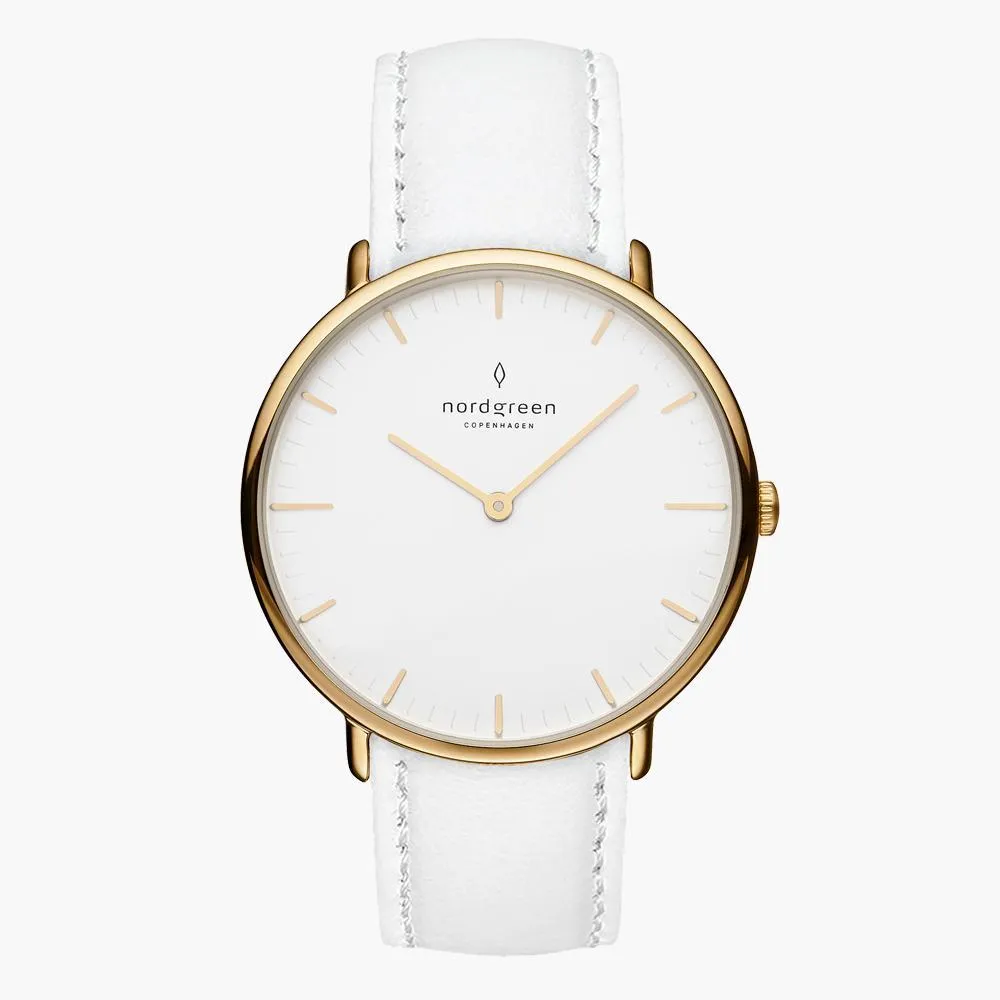 Native | White Dial - White Leather