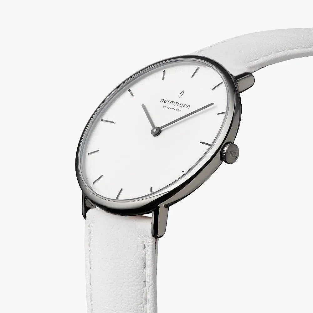 Native | White Dial - White Leather