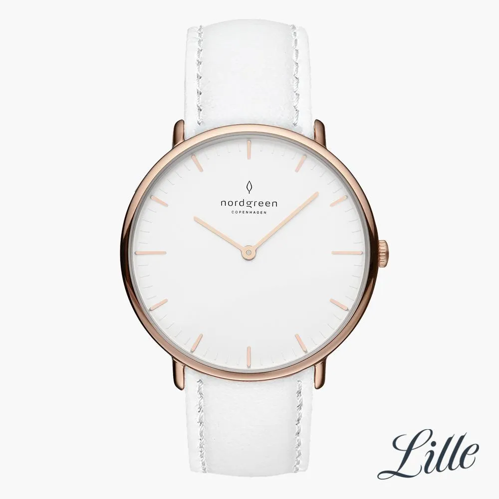 Native | White Dial - White Leather