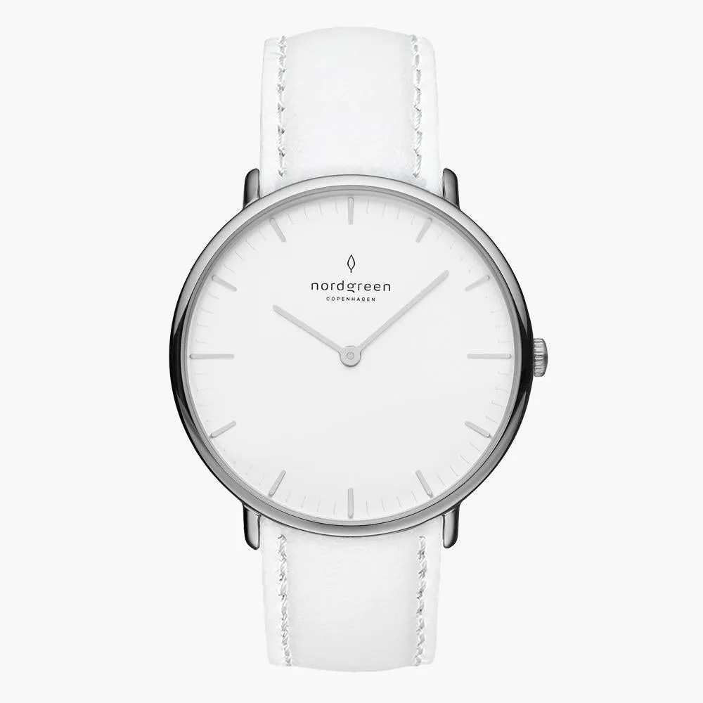 Native | White Dial - White Leather