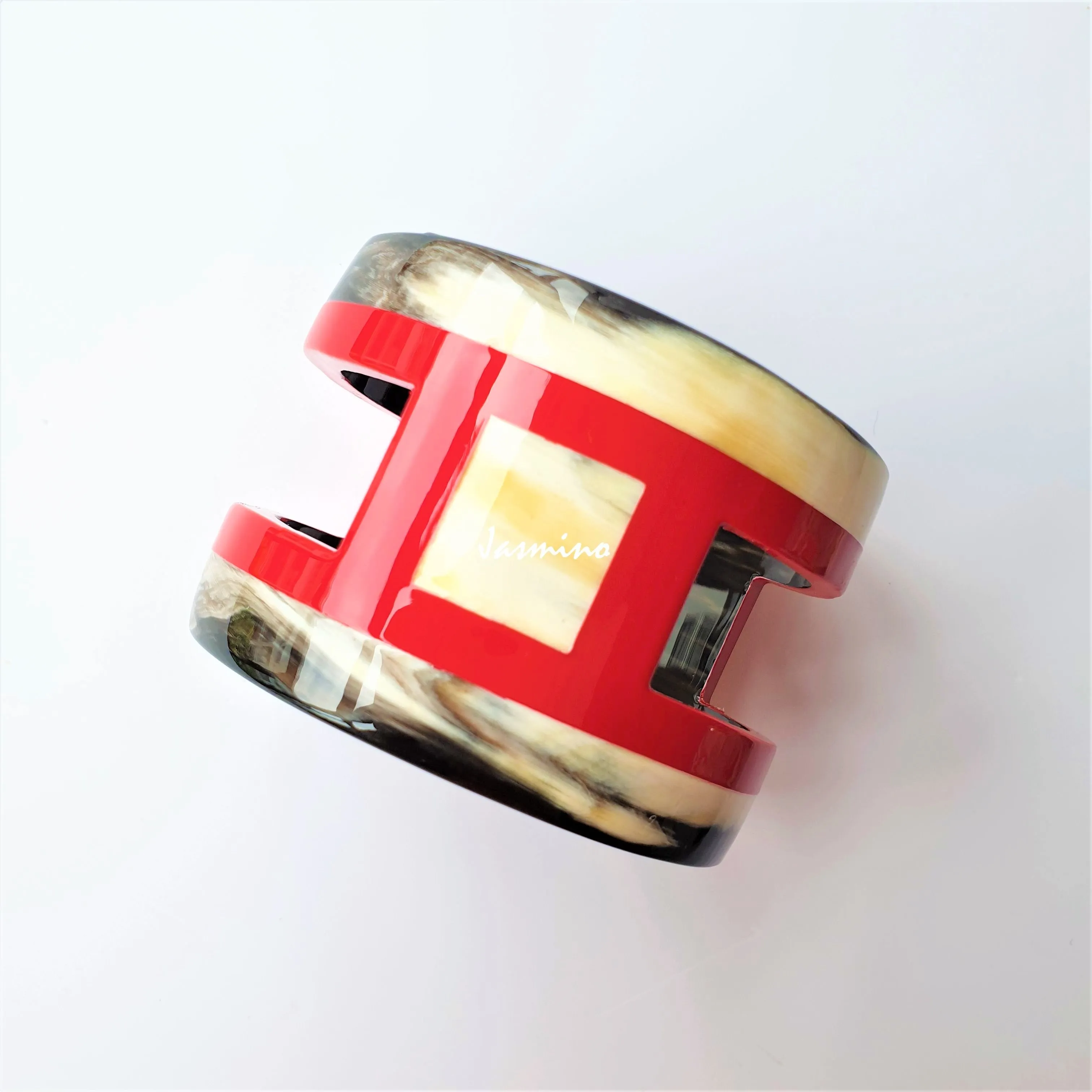 Natural Handmade Bracelet Cuff J17594, Made by Buffalo Horn and Lacquer