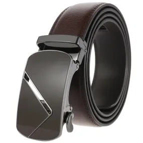 New Famous Men's Belts Top Quality Genuine Leather Luxury Belts Male Metal Automatic Buckle Belt Business Casual Waist Band