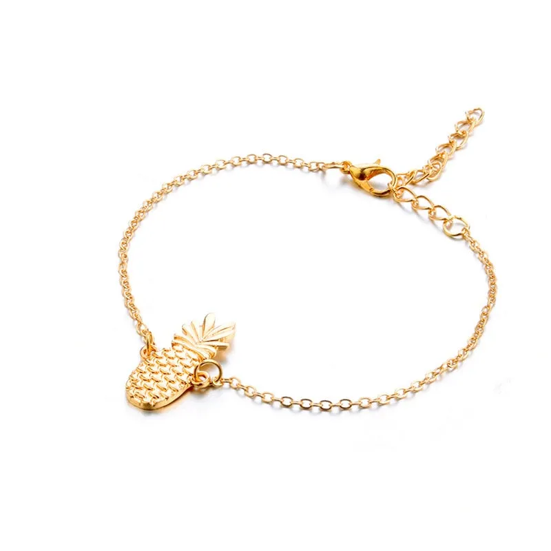 NewBohemia Beach Barefoot Sandals Anklet Chain Gold Leaf pendant Foot Bracelet Fashion Jewelry for Women Ankle Wholesale