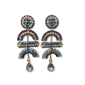 Noellery Geometric Chandelier Sparkle Earrings