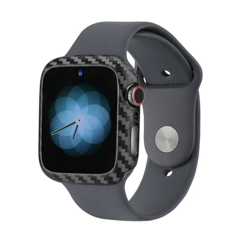 Oatsbasf Ultra Thin Luxury Real Carbon Fiber Case Cover for Apple Watch