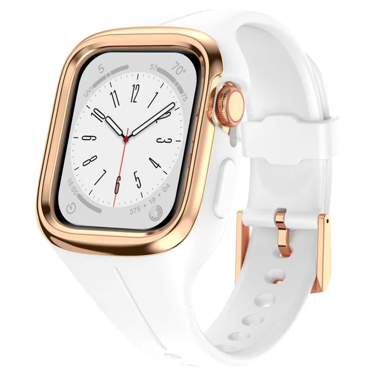 One Peice Silicone Band with Bumper Case for Apple Watch 38/40/41mm