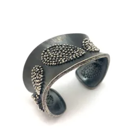 Oval Motif Silver Cuff