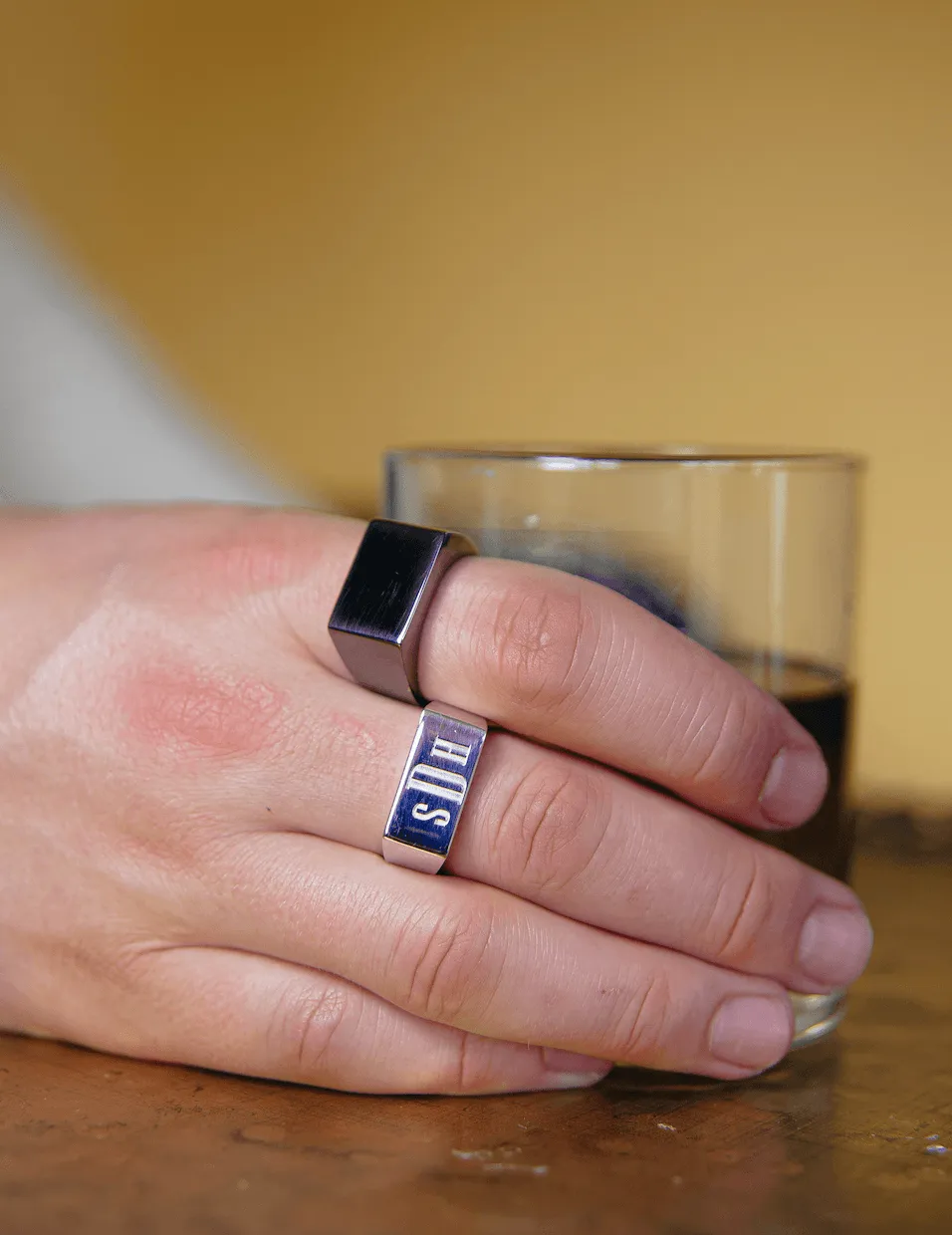 Oxidised Sterling Silver Signet Ring