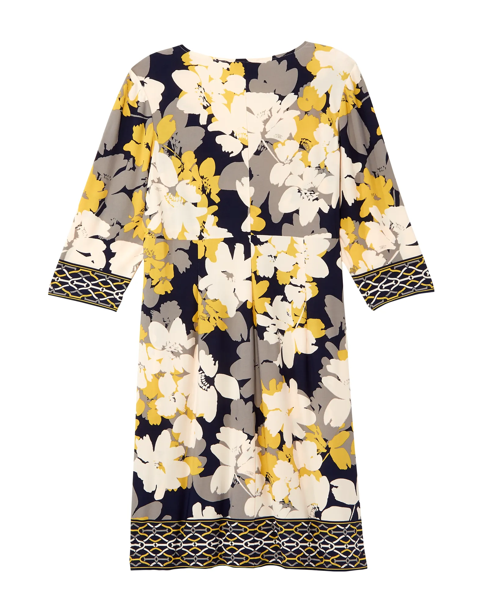 Palermo Twist Front Shift Dress | Yellow / Navy