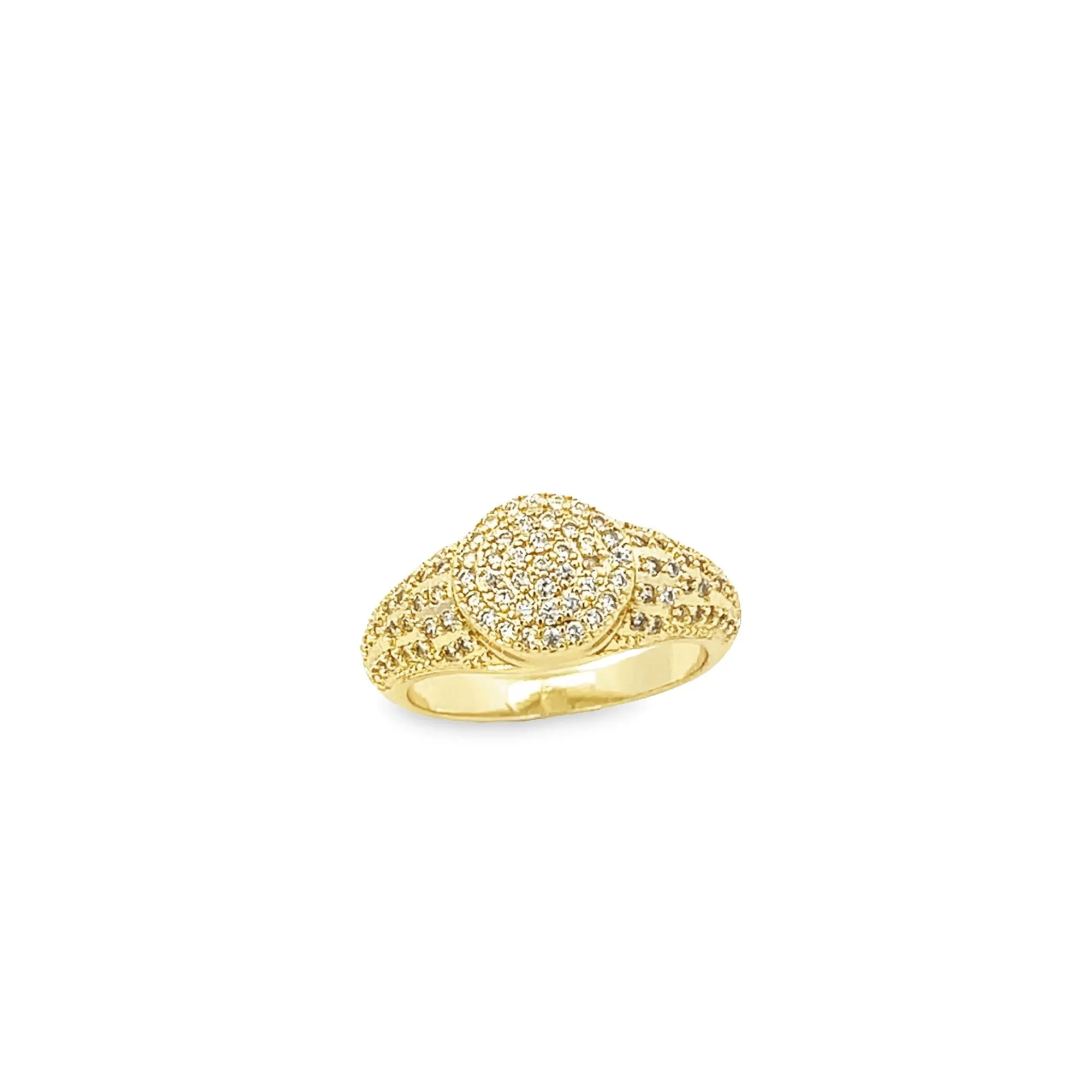 Pave CZ Signet Ring (D21)