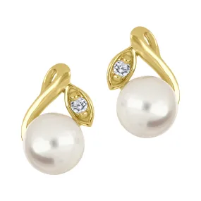 Pearl and Diamond Earrings