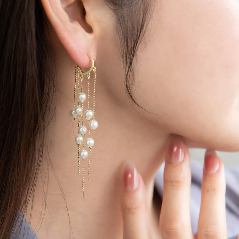 Pearlized Chandelier Earrings