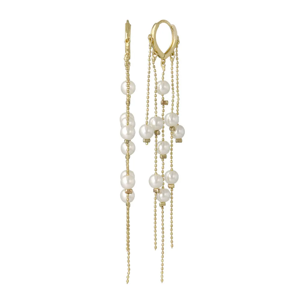 Pearlized Chandelier Earrings