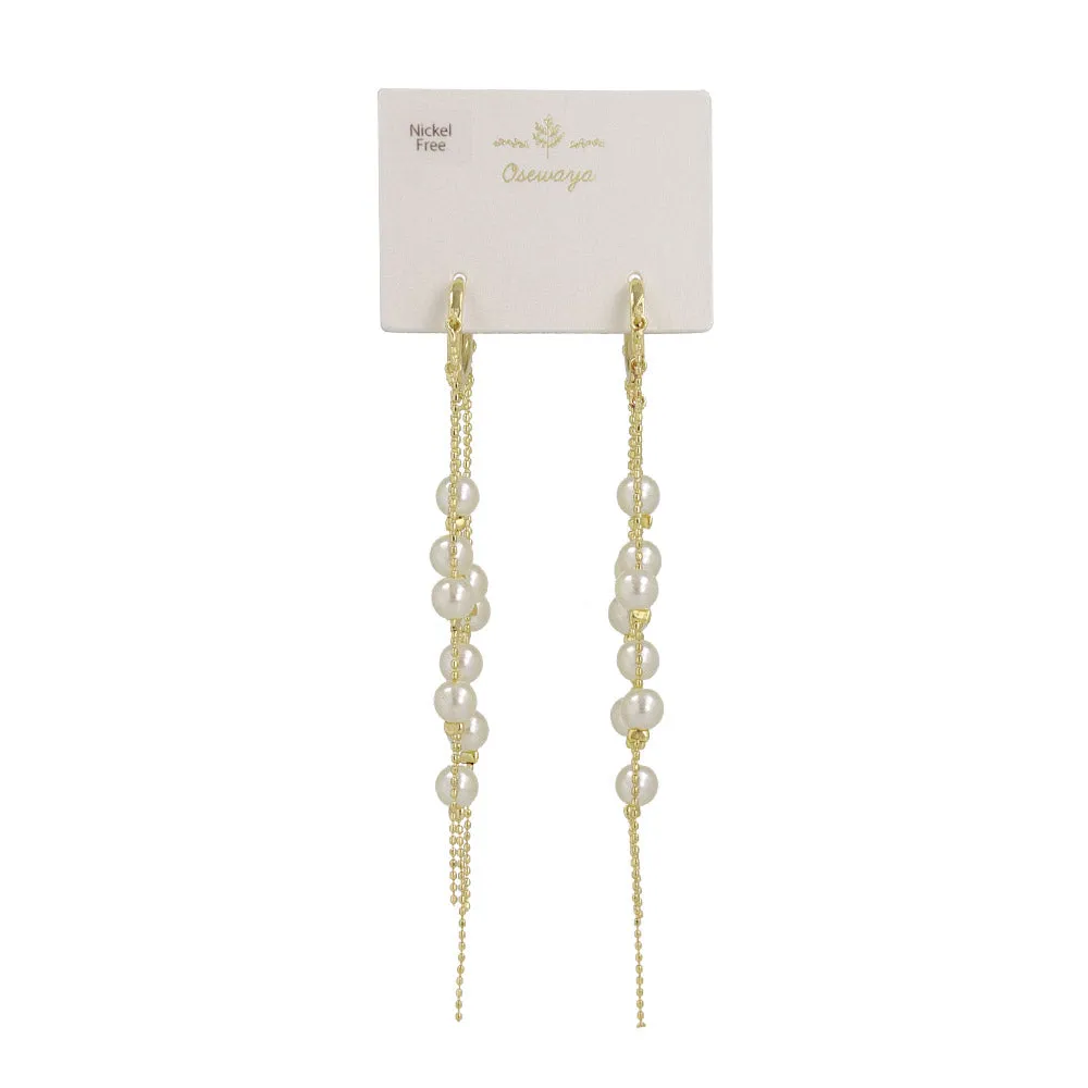 Pearlized Chandelier Earrings