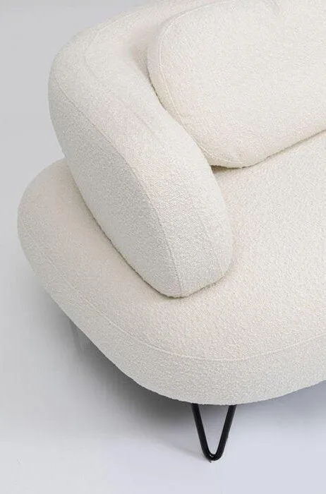 Peppo White Boucle 2 Seater Sofa