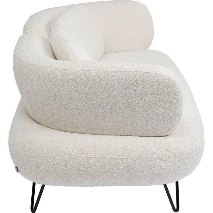 Peppo White Boucle 2 Seater Sofa