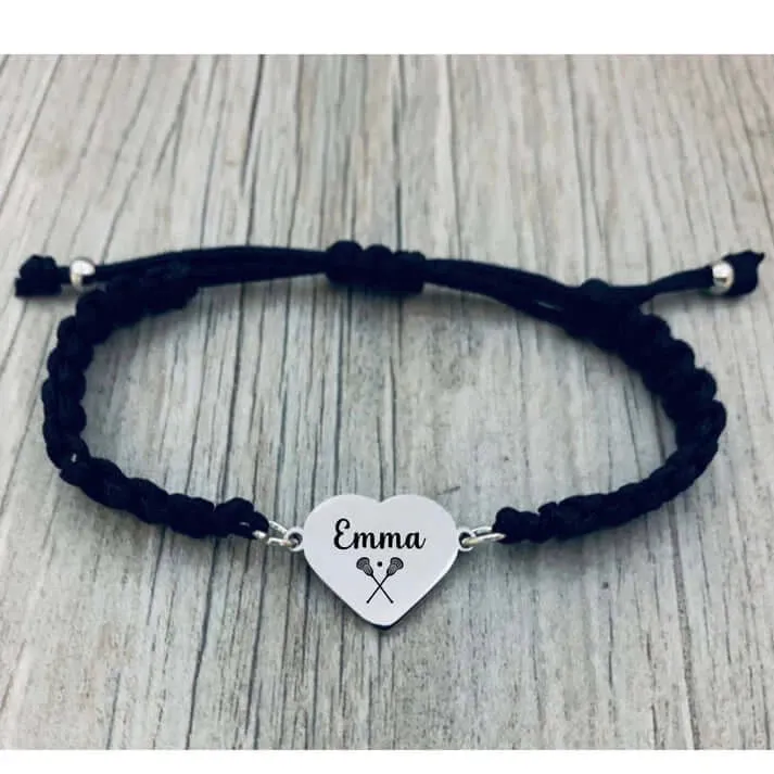 Personalized Engraved Lacrosse Rope Bracelet