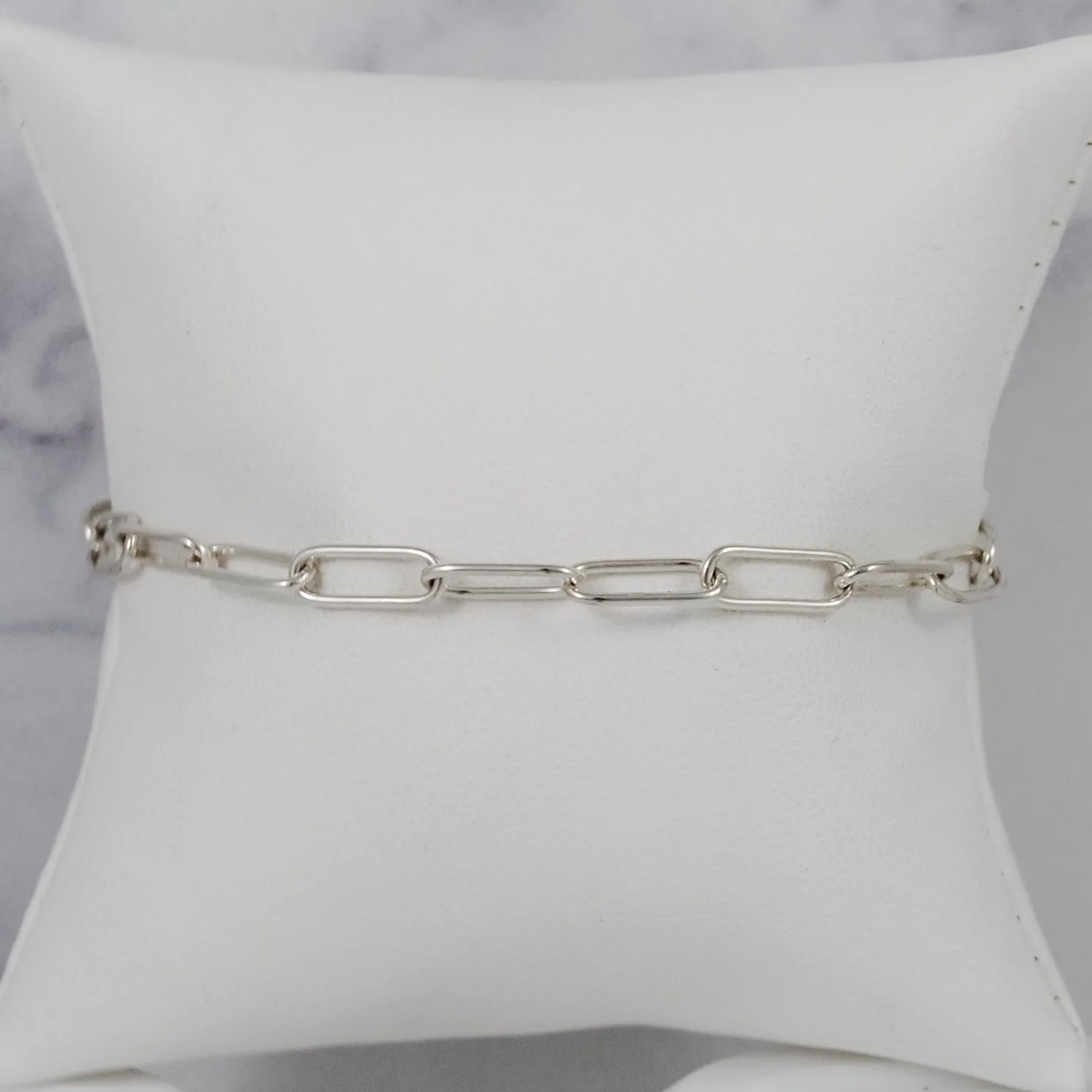 Petite Paperclip Chain Bracelet - sterling silver