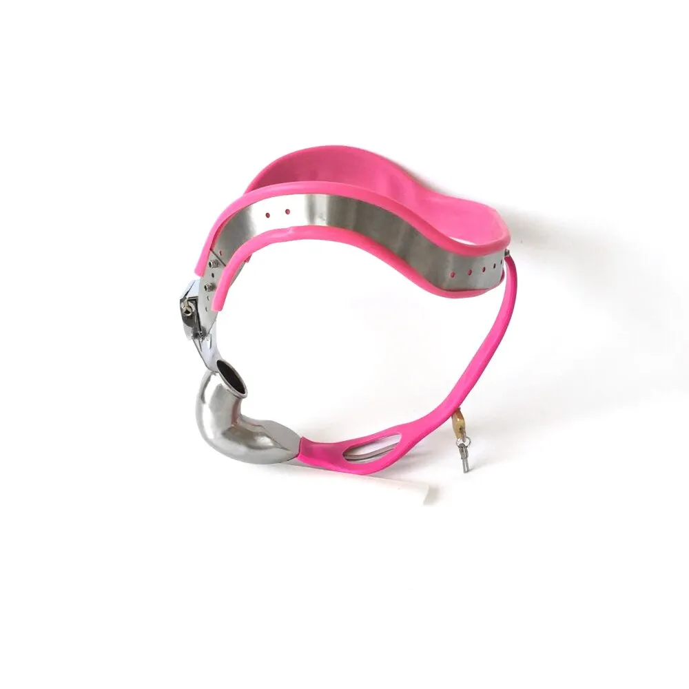 Pink Adjustable Male Chastity Belt