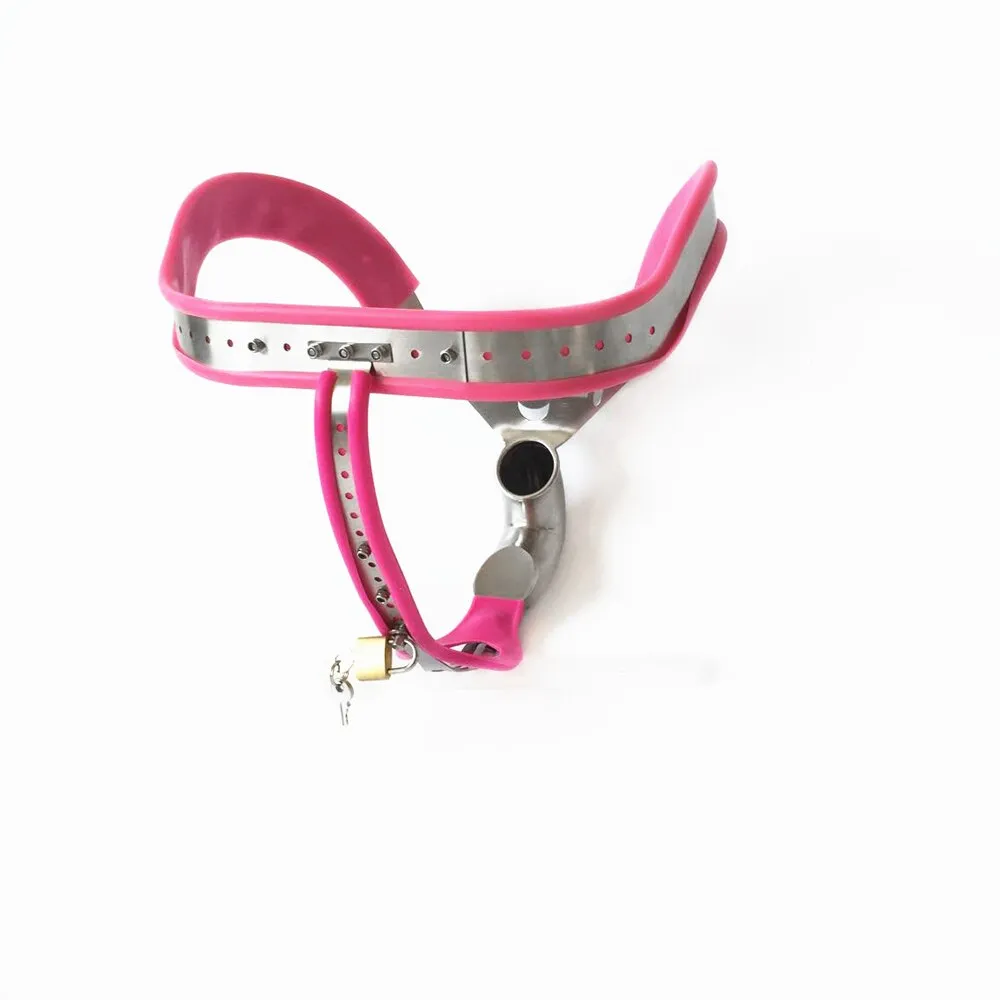 Pink Adjustable Male Chastity Belt