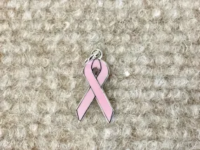 Pink Ribbon Silver Charm