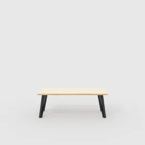 Plywood Bench Seat with Black Box Hairpin Legs - Plywood Birch - 1200(w) x 400(d) x 450(h)