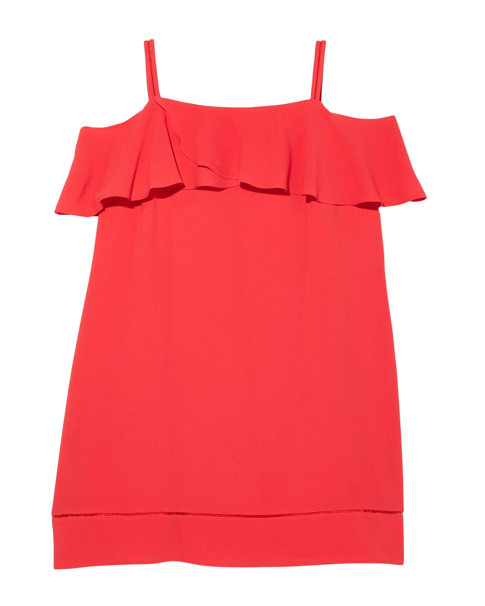 Poppy Cold Shoulder Shift Dress | Red