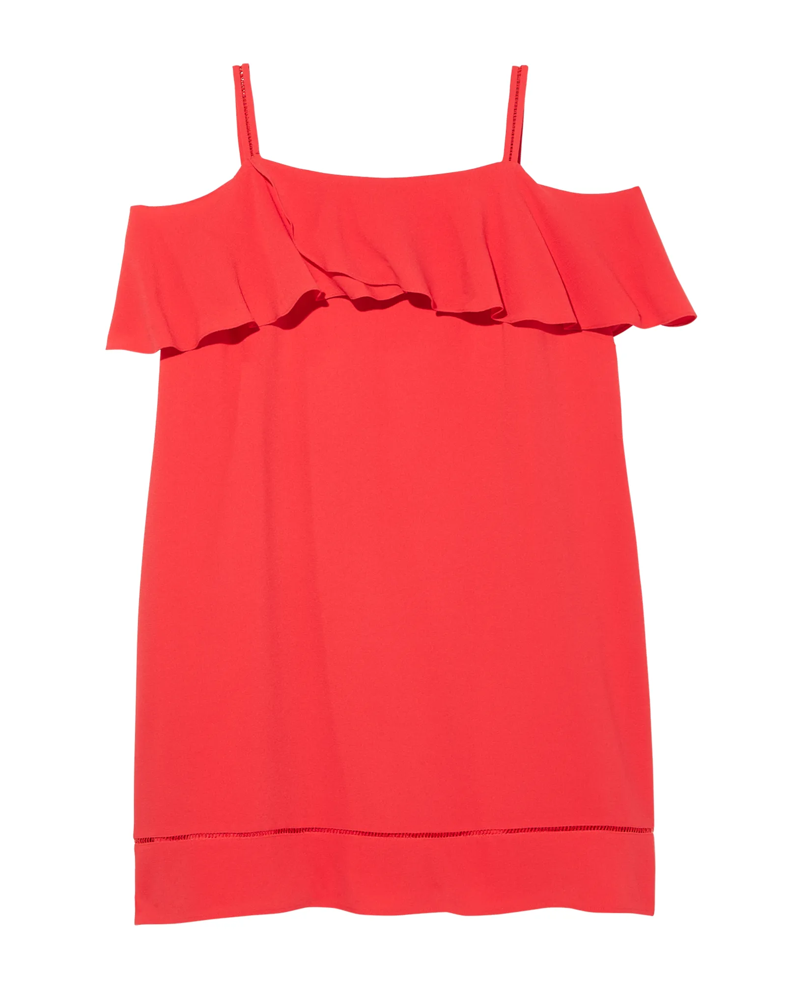 Poppy Cold Shoulder Shift Dress | Red