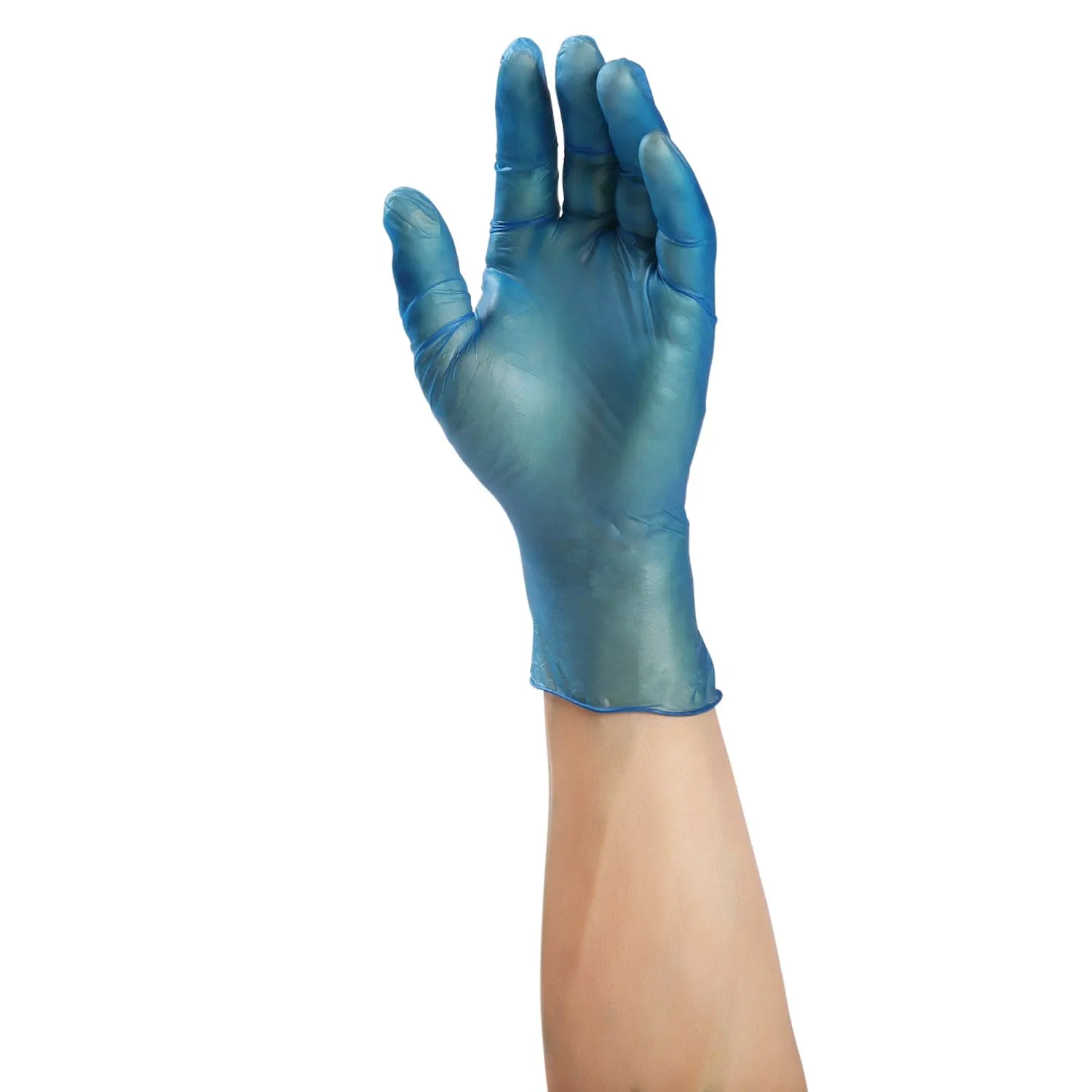 Powder-Free Vinyl Odyssey Blue Gloves (S-XXL), Case of 1,000 (XXL: 900)