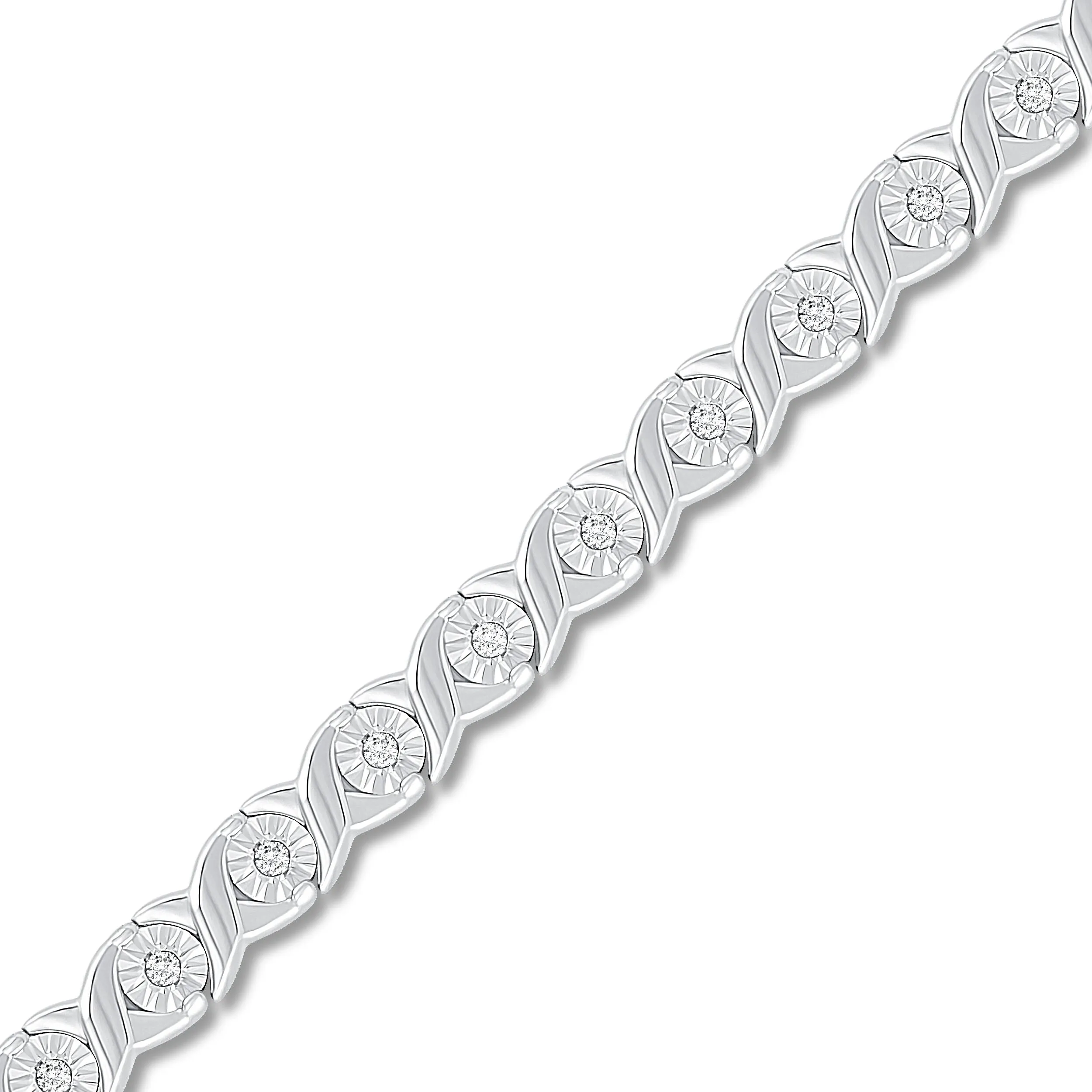 Pre-Owned Jared 1/3 ct Diamond Tennis Bracelet in Sterling Silver