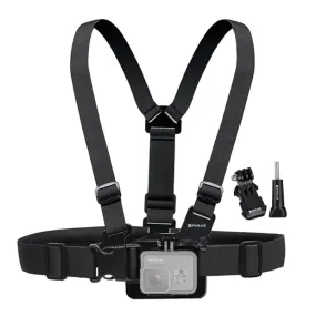 PULUZ Adjustable Body Mount Belt Chest Strap with J Hook Mount & Long Screw for GoPro, Insta360, DJI and Other Action Cameras