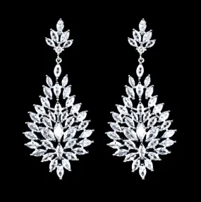 "Indya" - Cubic Zirconia Bridal Earrings - Available in Silver and Gold