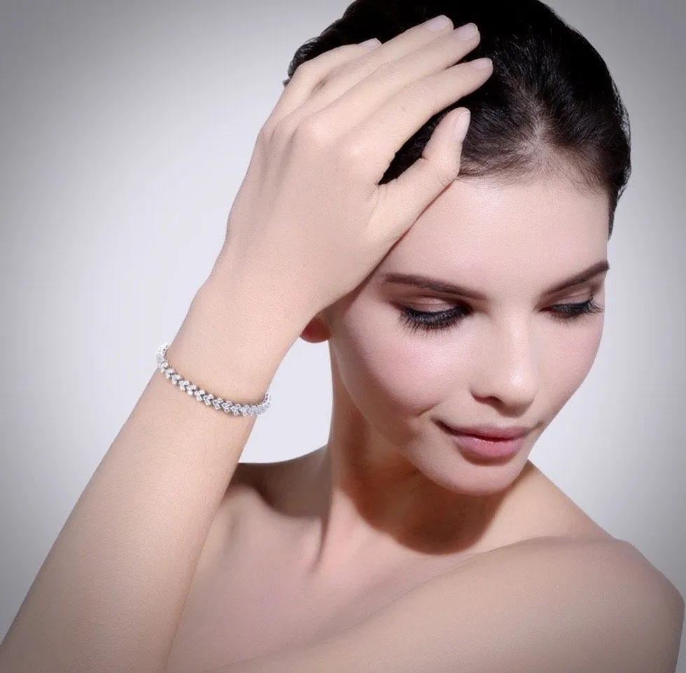 "Kiley" - Cubic Zirconia Bracelets - Available in Silver, Yellow Gold and Rose Gold