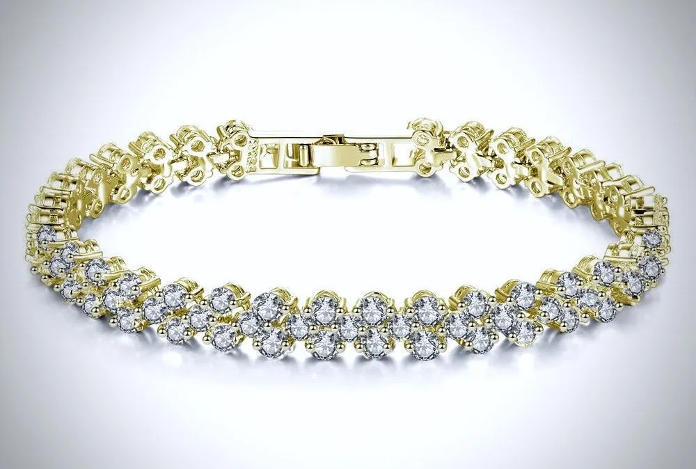 "Kiley" - Cubic Zirconia Bracelets - Available in Silver, Yellow Gold and Rose Gold