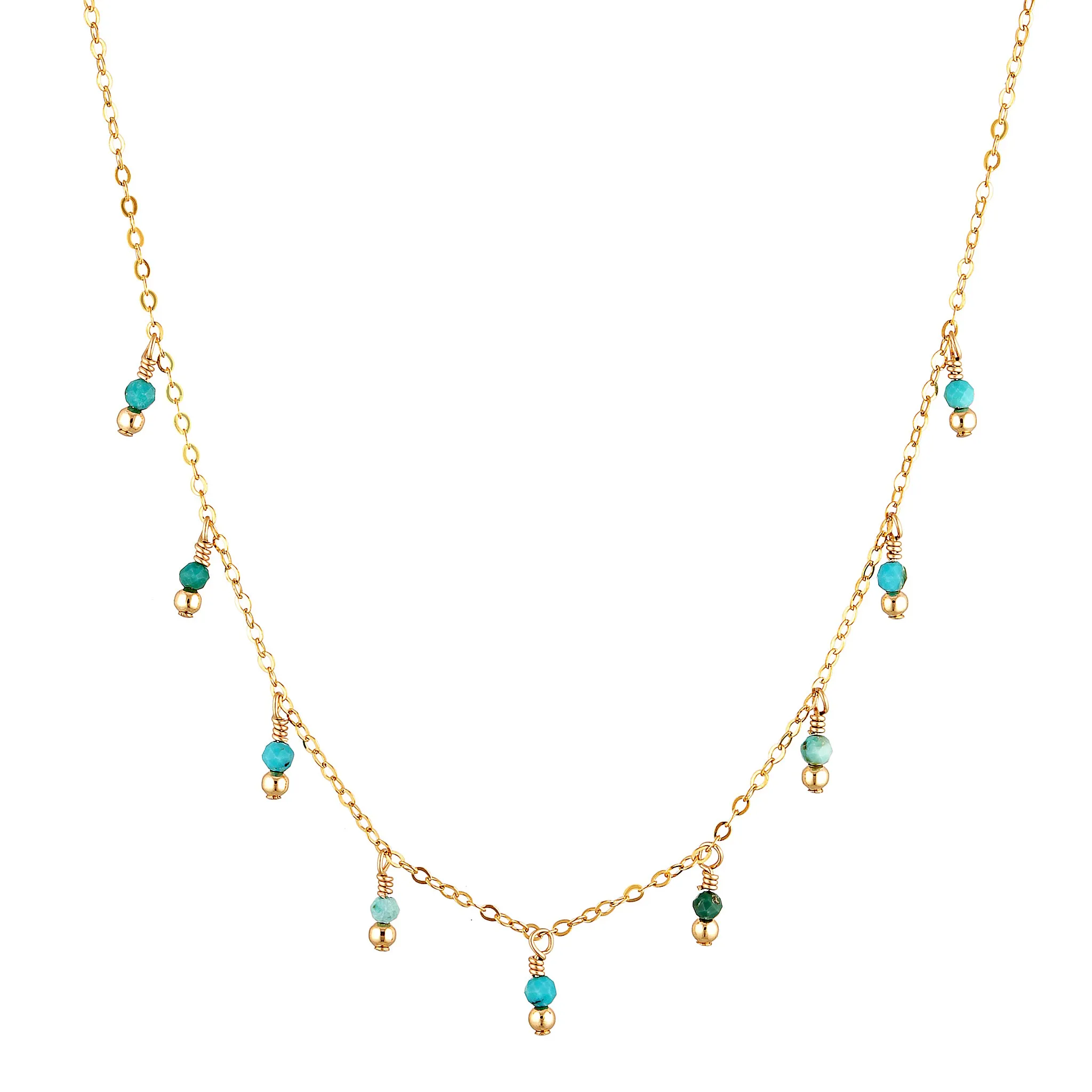 Rain Choker Necklace ~ Turquoise