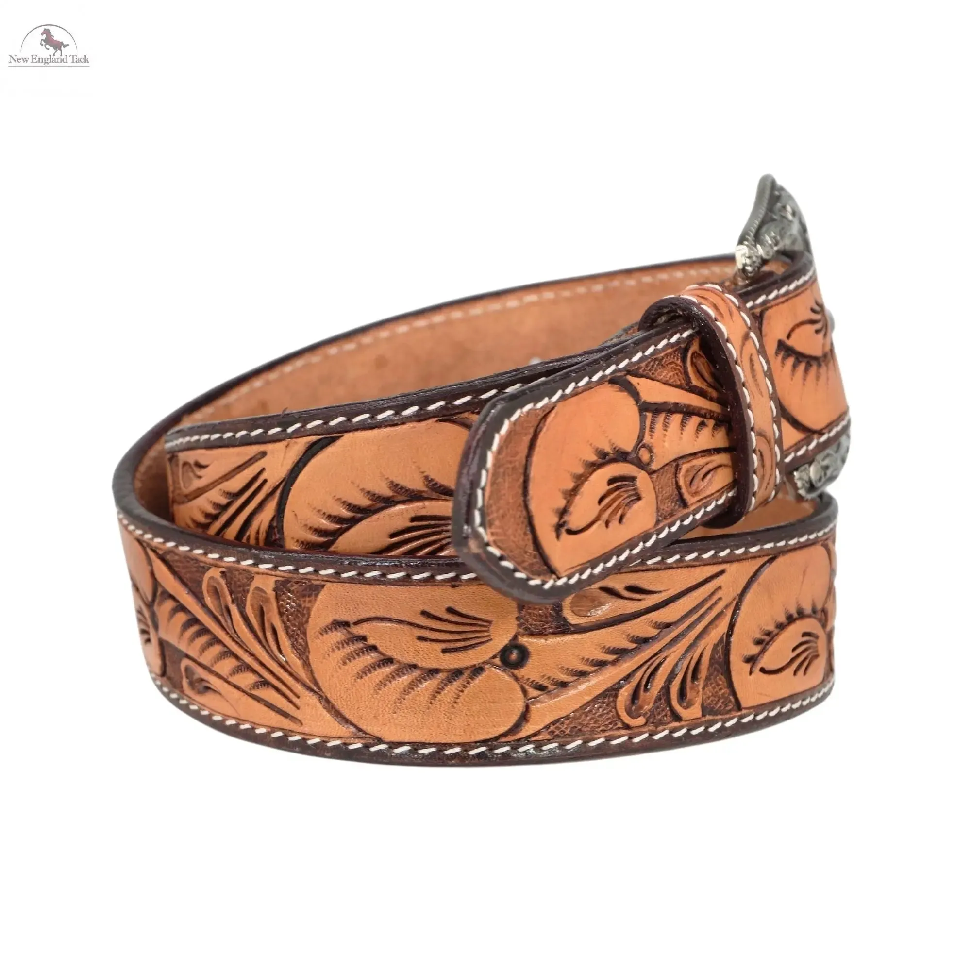 Resistance Premium Western Cowgirl Cowboy Floral Tooled  Argentinian Leather Belt