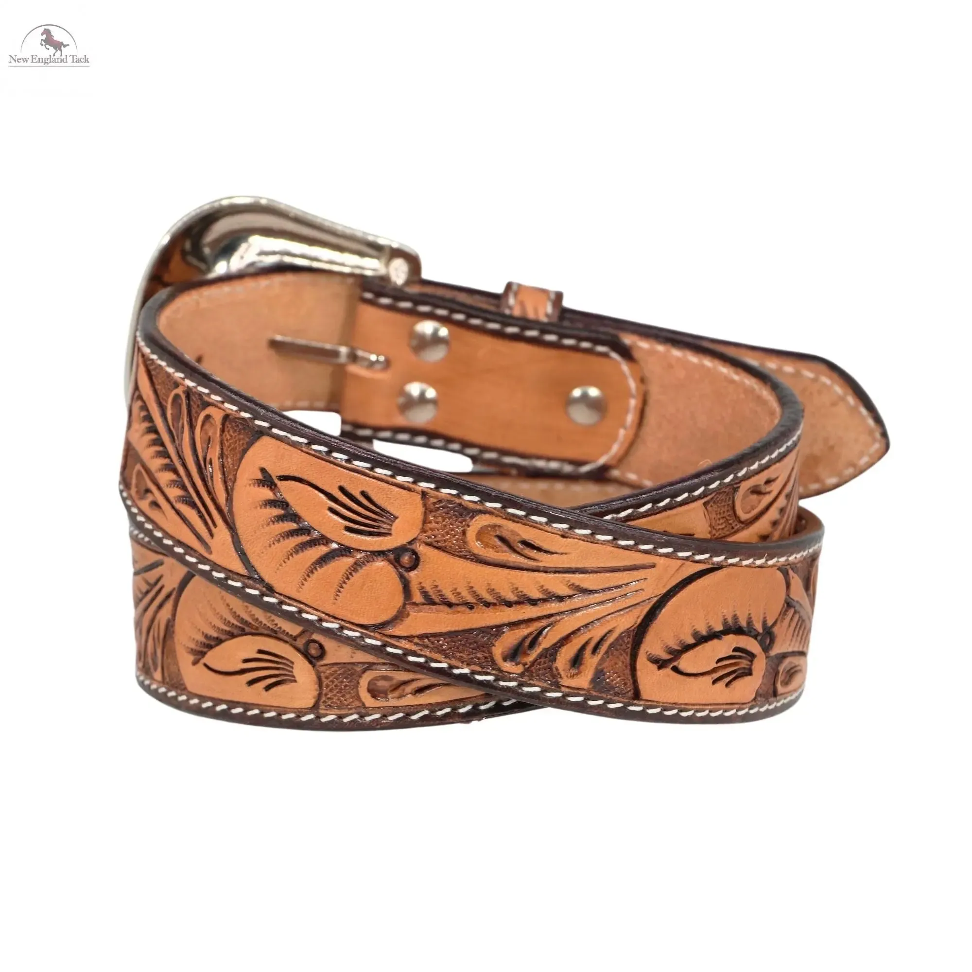 Resistance Premium Western Cowgirl Cowboy Floral Tooled  Argentinian Leather Belt