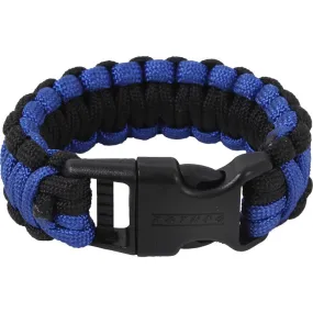 Royal Blue   Black - Deluxe Cobra Weave Paracord Bracelet