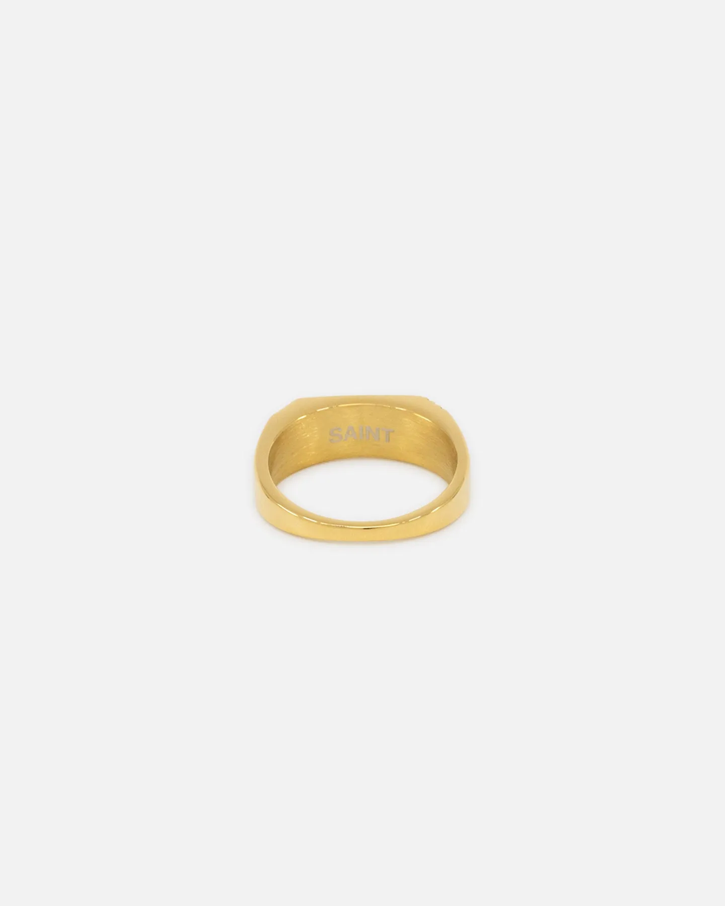 Saint Morta Adrian Bar Signet Ring Gold