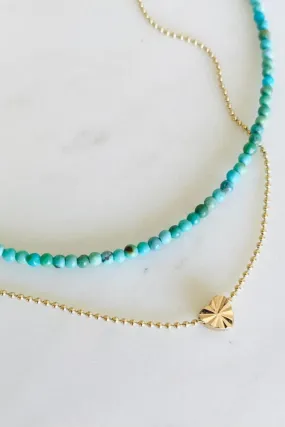 SAND   GRIT - MICRO TURQUOISE NECKLACE