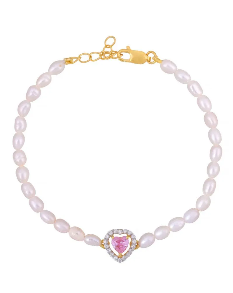 Serenity Pearl Heart Bracelet