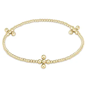 Signature Cross Gold Beaded Bracelet