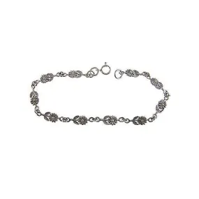 Silver Flowers Bracelet