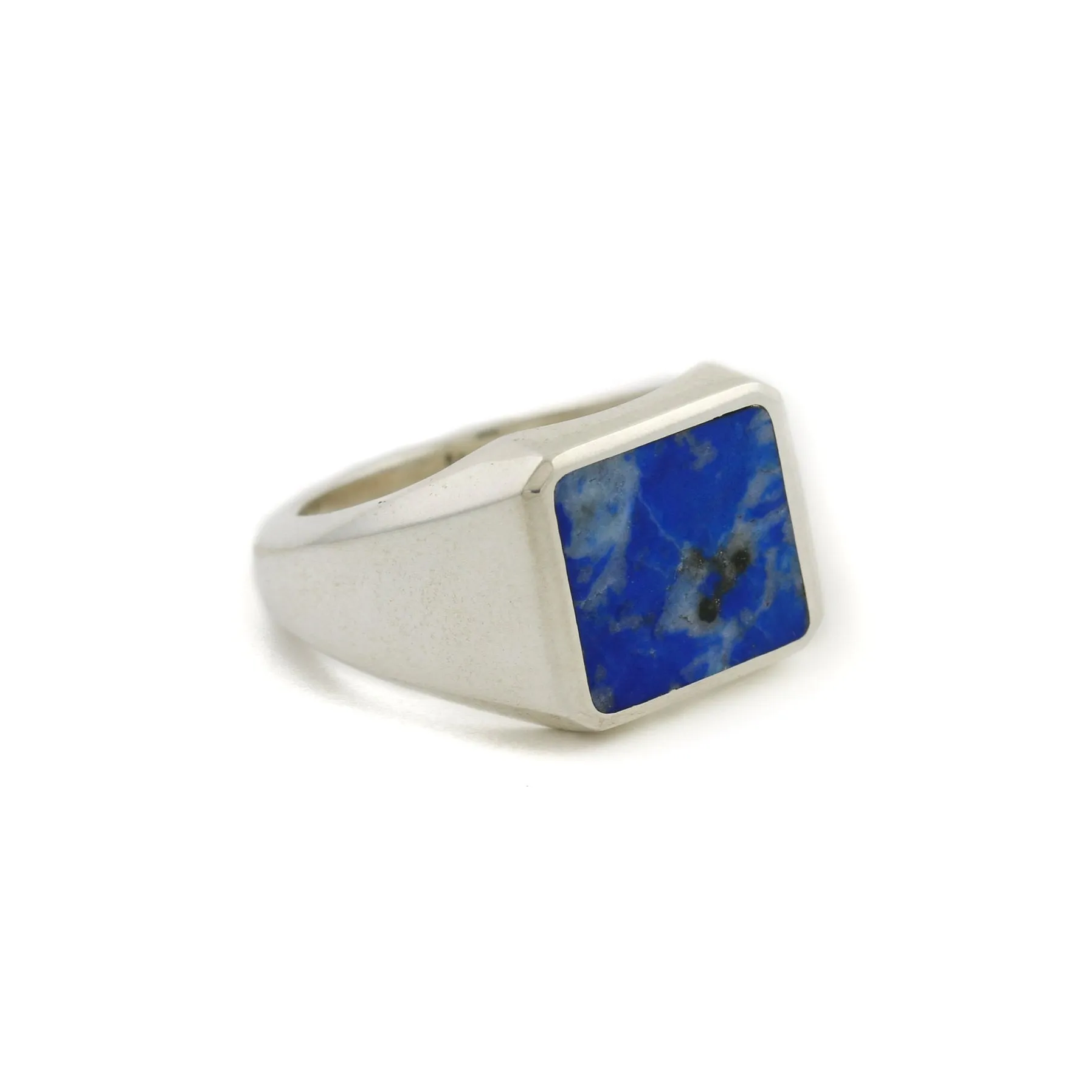 Silver  Lapis Lazuli Inlay Signet