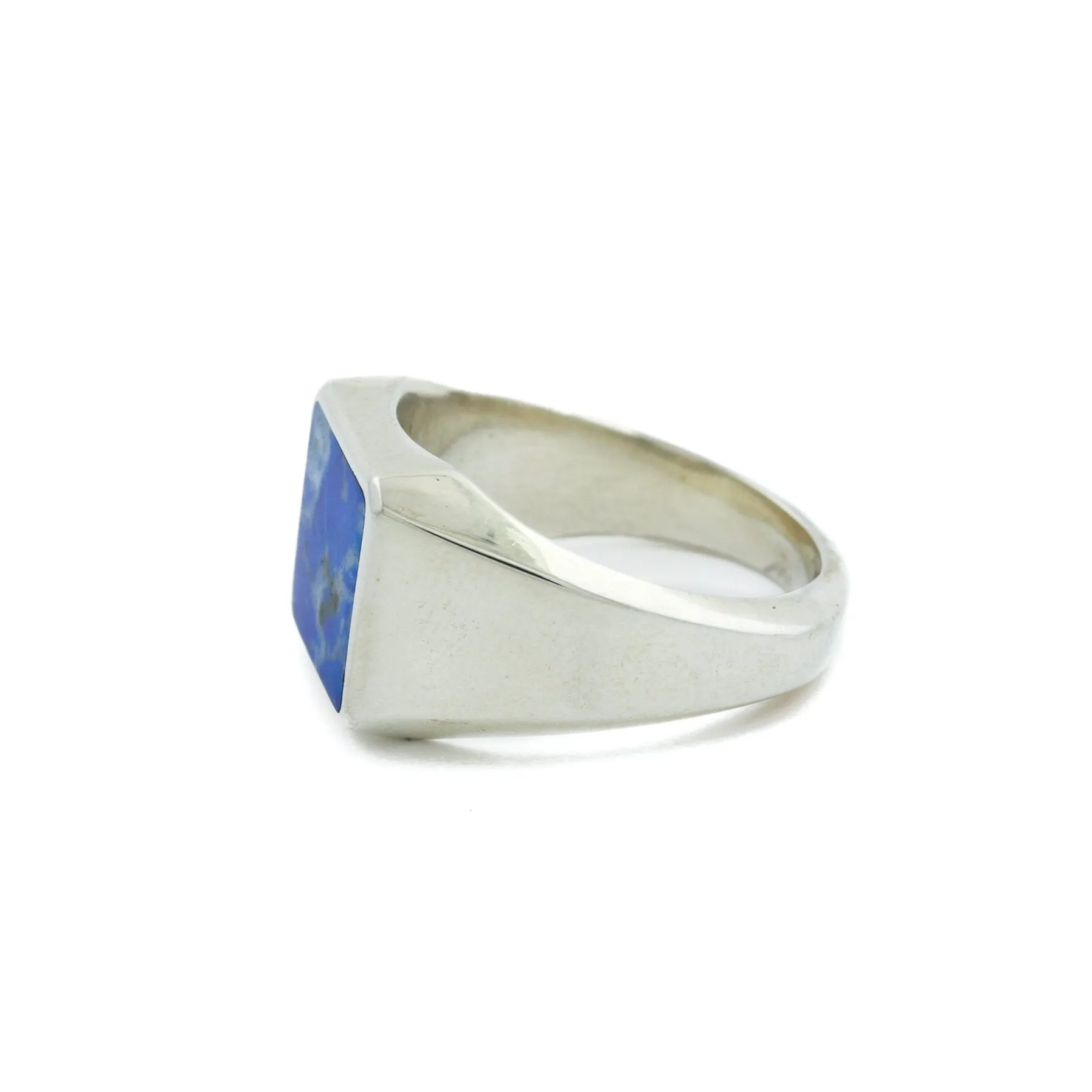 Silver  Lapis Lazuli Inlay Signet