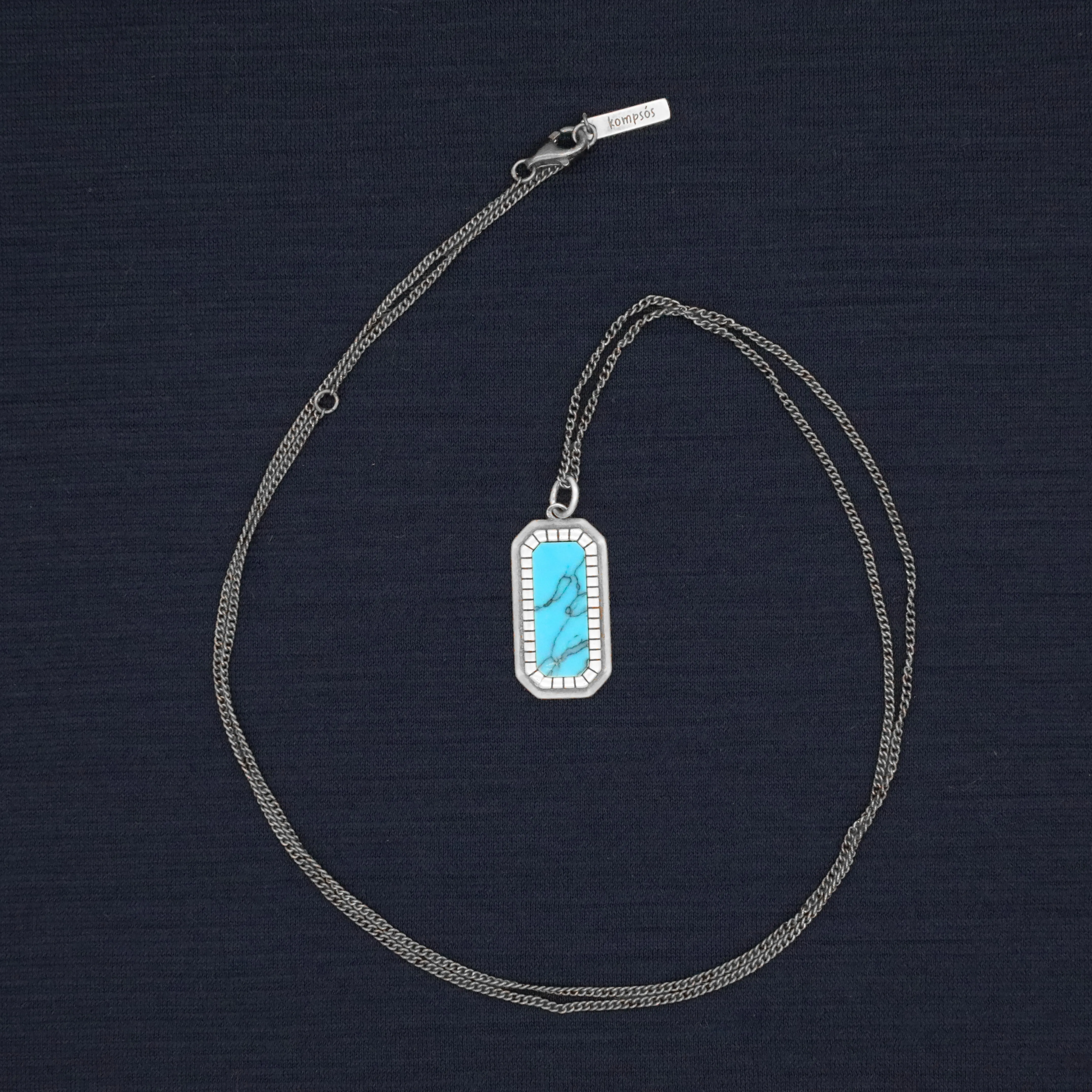 Silver "Fairfax" Necklace With Arizona Turquoise Stone