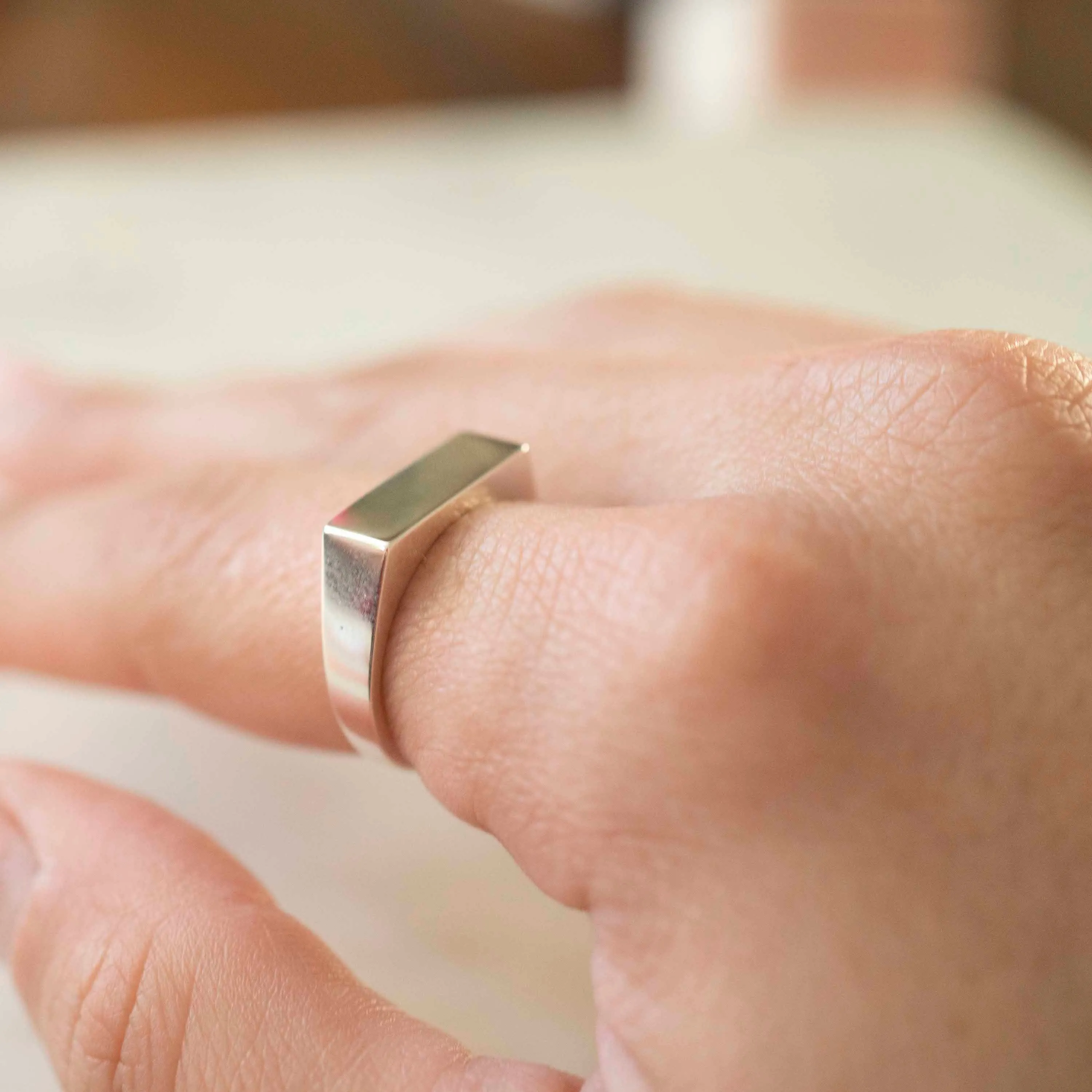 Silver Rectangle Signet