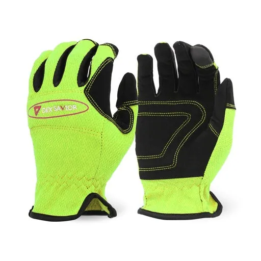 Single Pair - Dex Savior Hi Vis Mechanic Work Glove